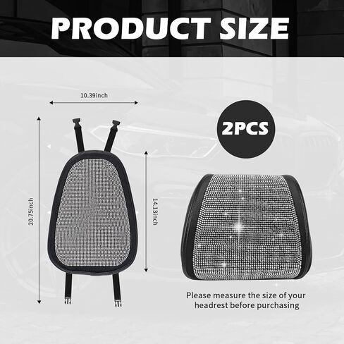 2pcs مسند رأس أغطية للسيارات ، وغطاء مسند للسيارة المرن القابل لإعادة الاستخدام لحماية وتوفير لمسة مريحة ، وملحقات السيارة العالمية غطاء الراحة للسيارات شاحنة سيارات الدفع الرباعي in Saudi Arabia