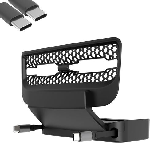 65W USB Charger Hub لـ Tesla Model Y Juniper 2025،2026 إكسسوارات-مركز شحن سريع 4 شحن مع غطاء منزلق ، محور شاحن الهاتف القابل للسحب ، محطة الإرساء لـ Tesla Model 3 Highland 2024-2026 in Kuwait