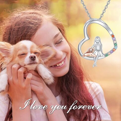 Palpitate Dog Lover Gifts for Women 925 Sterling Silver Dog Pendant Necklace Cute Animal Jewelry Christmas Gifts for Pet Lovers in Saudi Arabia