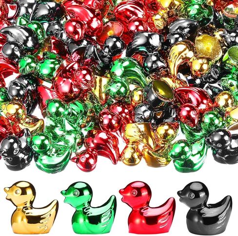 100 Pcs Shiny Valentines Day Mini Duck Figures Colorful Valentines Day Duck Decor Micro Landscape Aquarium Garden Hide and Seek Decoration Charm for Party Gift(Red, Fuchsia and Pink) in Saudi Arabia