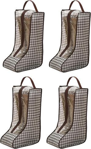 2-Pack Boot Storage Bag Organizer,Splashproof and Dustproof Boot Bags for Cowboy Boots, Portable Travel Shoe Protector Bags with Handle,Tall Boot Covers Storage Organizer for Packing,Closet Wardrobe in Saudi Arabia