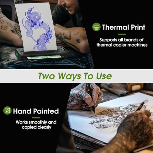 ورق نقل الوشم من EZ - 50 ورقة مقاس A4 ورق استنسل للوشم، 4 طبقات 8.3 بوصة × 11.7 بوصة ورق تتبع حراري للوشم لملحقات ومستلزمات الوشم in Kuwait