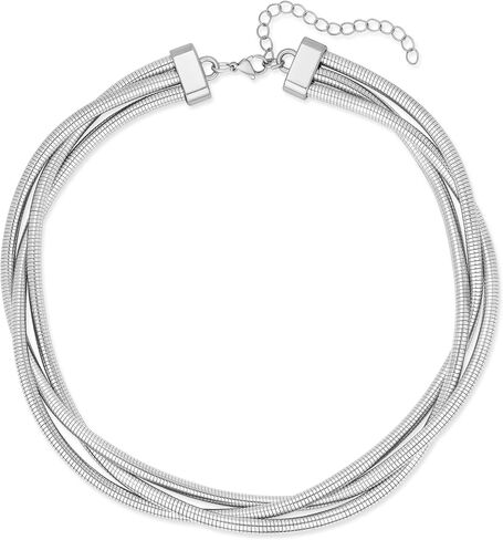 Chunky Gold Choker Necklace for Women, Multi-wrap Chunky Layered Choker Necklace Lightweight Alloy Non-Tarnish Silver/Gold Collar Necklace Punk Cuban Link Chain Choker Necklace in Saudi Arabia