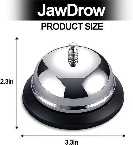 2-Pack Call Bell, 3.3Inch Stainless Steel Service Bell, Clear Loud Sound for Restaurant Hotel School Store, Durable Easy Clean in Saudi Arabia