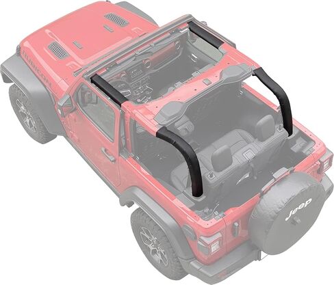 Shadeidea JT Roll Bar Padding Compatible with Jeep Gladiator (2018-2023) - Black Vinyl Foam Laminated Pad Cover Kit Protection Sahara Rubicon Willys with Grab Bag - 3 Year Warranty in Saudi Arabia