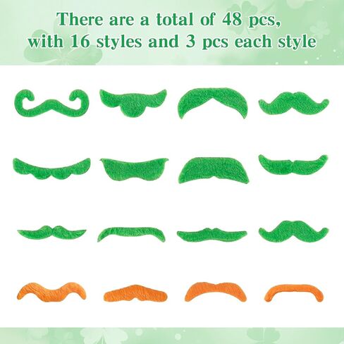Fake Mustache 48 Pcs Self Adhesive Mustache Novelty Moustache Stick on Mustache for Costume Masquerade Cosplay Party Supplies in Saudi Arabia