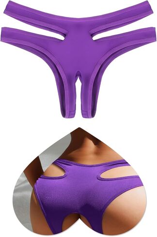 Ohyeahlady النساء مثير الملابس الداخلية قطع ملخصات حجم كبير سراويل تنفس صفيق محب ثونغ بيكيني S-2XL in Kuwait
