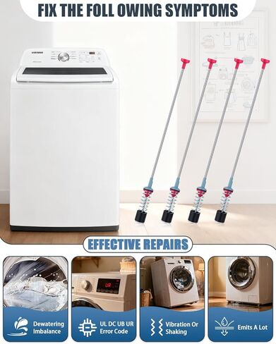 قضبان تعليق غسالة DC97-05280W مطورة لغسالة سامسونج WA50R5200AW/US WA50R5400AV/US WA45N3050AW/A4 WA45T3200AW/A4 WA50R5400AW/US WA45H7200AW/A2 WA45H7000AW/A2 in Kuwait