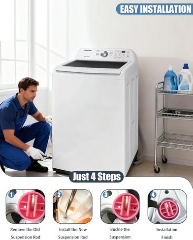 قضبان تعليق غسالة DC97-05280W مطورة لغسالة سامسونج WA50R5200AW/US WA50R5400AV/US WA45N3050AW/A4 WA45T3200AW/A4 WA50R5400AW/US WA45H7200AW/A2 WA45H7000AW/A2 in Kuwait