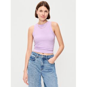 Old Navy Snug Crop Tank Top - Fresh Lilac in Kuwait