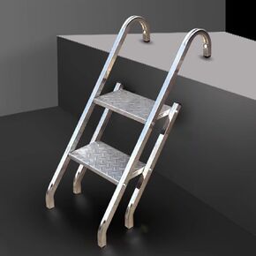 Portable Climbing Ladder with Non-Slip Treads for Truck Loading Unloading Home Repairs (100cm/39in) in Kuwait