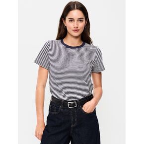 تي شيرت مخطط برقبة دائرية من Old Navy EveryWear - شريط بحري in Kuwait