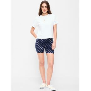 Old Navy High-Waisted Jersey Biker Shorts -- 6-inch inseam - Black Dots in Kuwait