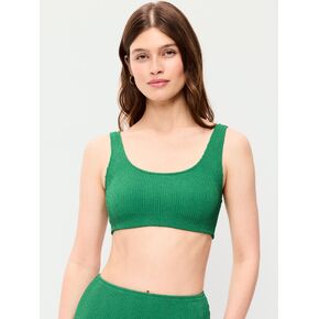 Old Navy Ribbed Scoop-Neck Swim Top - Emerald Pigment in Kuwait