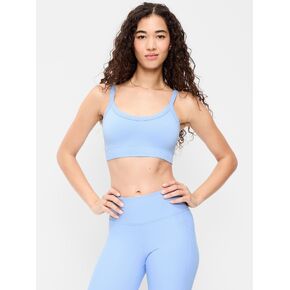 Old Navy Light Support Fluid Seamless Ribbed Sports Bra - Peri Heir in Kuwait