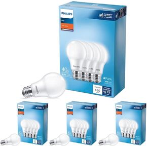 PHILIPS 75-Watt Equivalent A19 Non-Dimmable E26 LED Light Bulb Soft White 2700K 16-Pack in Kuwait