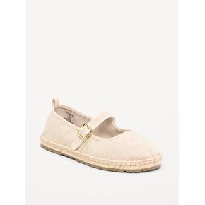 حذاء مسطح من Old Navy Mary Jane Espadrille للنساء - كتان طبيعي in Kuwait