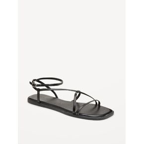 Old Navy Strappy Faux-Leather Sandals - Black Jack in Kuwait