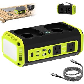 350W Power Pure Sine Wave Helpaterter مع بطاريات DeWalt 20V ، DC 20V إلى AC 120V ، 140W Type-C 18W USB-A Fast Charging Dual-Battery Mitch ، ضوء LED 600LM (البطارية غير متضمنة) in Kuwait