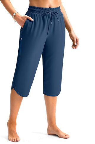 Viodia Women's 18" Swim Capris Pants Modest Swimsuits Quick Dry Bathing Suit Bottoms UPF 50+ Beach Pants with Pockets in Saudi Arabia