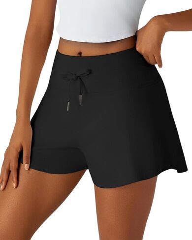 Women's Lightweight High - Waist Running Shorts with Moss Jersey Fabric and Side Pockets in Saudi Arabia