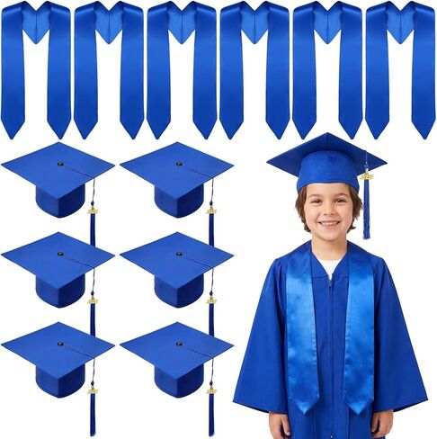 Preschool Grad Caps Graduation Stole Bulk Unisex Kindergarten Grad Hats Sash with Metal 2026 Tassel in Saudi Arabia