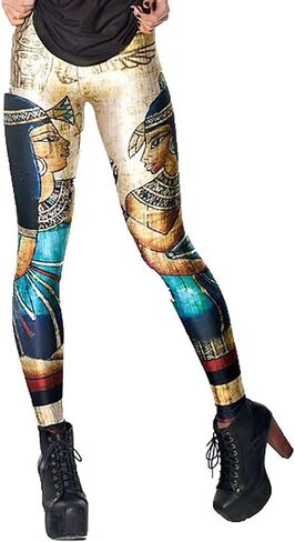 Sister Amy Girl 3D Printed Geometric Figures Ankle Elastic Tights Legging in Saudi Arabia
