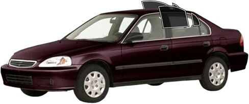 AUTOTEK Precut Windows Tint Film All Sides Cars Sun Blocking Protection Privacy Anti Shatter Glass 2 Ply Film Any Tint Shade kit for Honda Civic Sedan 1996-2000 in Saudi Arabia