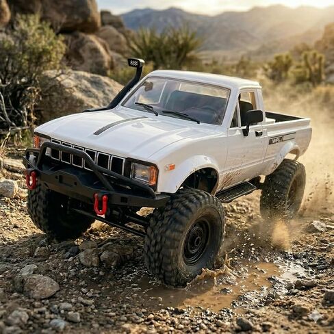 1/16 مقياس RC الزاحف، WPL C24-1 RC Truck RTR 4x4 سيارة بيك اب للطرق الوعرة 2.4 جيجا هرتز للتحكم عن بعد RC Rock Crawler مع بطارية مطورة وأضواء LED in Kuwait