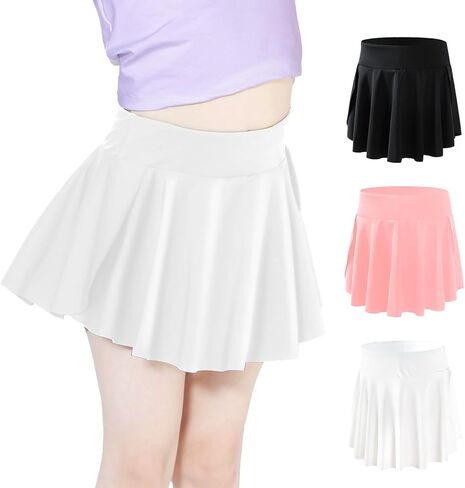 Skort Girls, Athletic Skirts for Tennis Golf, Butterfly Flowy Shorts for Kids, Shorts with Pocket, Black, 2-3T in Saudi Arabia