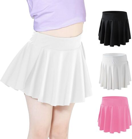Skort Girls، تنانير رياضية للجولف والتنس، شورت فراشة فلوي للأطفال، شورت مع جيب، أسود، 2-3T in Kuwait