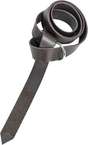 Handmade Leather Farmers Weave Medieval Viking Belt Brown in Saudi Arabia