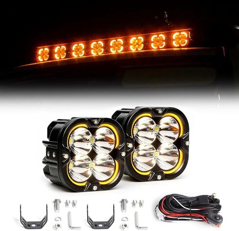 Exzeit 120W 3inch Lights Pods مع DRL ، 12000LM LED LED PODS LIVIS in Kuwait