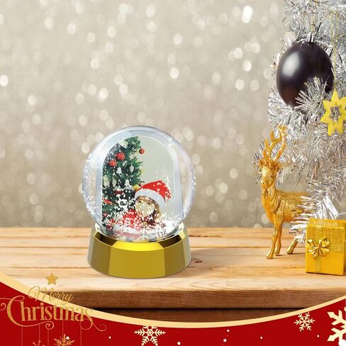 6 Pack Christmas Photo Snow Globe DIY Liquid Photo Frame Craft Floating Water Frame Tabletop Display Snow Globes for Family Friends Christmas Thanksgiving Gifts (6, Black, Silver, Gold) in Kuwait