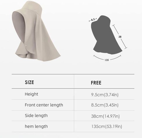 Women Hiking Fishing Sun Hat Wide Brim Cap with Large Neck Flap UPF 50+ Sun Protection Hat SLH3M079 in Saudi Arabia