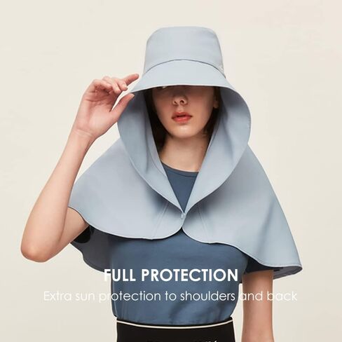 Women Hiking Fishing Sun Hat Wide Brim Cap with Large Neck Flap UPF 50+ Sun Protection Hat SLH3M079 in Saudi Arabia