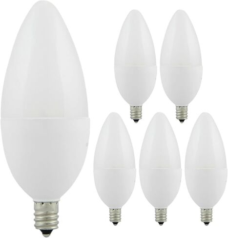 Diodesy- LED Candelabra الثريا المصباح Light Bulb B11 7W (60W مكافئ) E12 BASE DIMMABLE 500LM 2700K أبيض دافئ CTF شمعة TROBEDID TORBEDO TORPEDO لوجود سقف معرض الجدار SCONCE ETL مدرج حزمة 6 6 in Saudi Arabia
