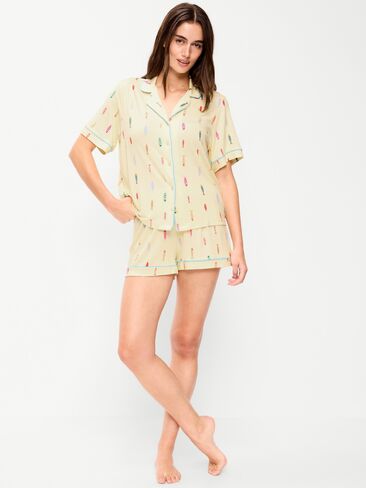 Old Navy Sunday Sleep Knit Jersey Short Set - Fish in Saudi Arabia