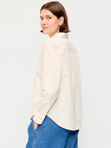Old Navy Classic Button-Down Shirt - White/Yellow Stripe in Saudi Arabia