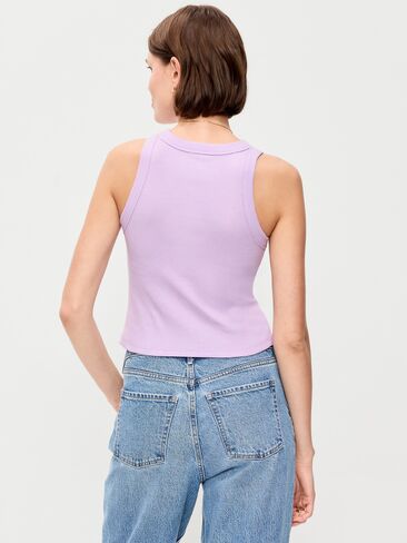 Old Navy Snug Crop Tank Top - Fresh Lilac in Kuwait