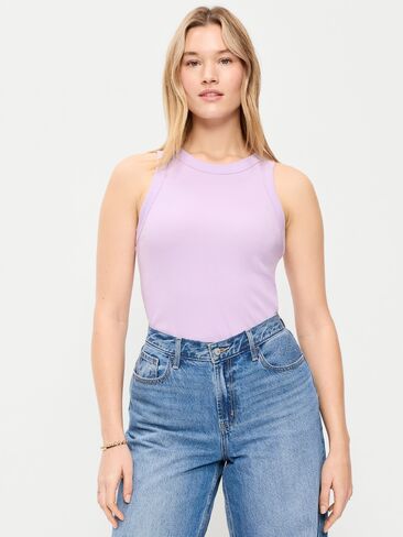 Old Navy Snug Crop Tank Top - Fresh Lilac in Kuwait