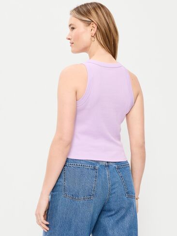 Old Navy Snug Crop Tank Top - Fresh Lilac in Kuwait