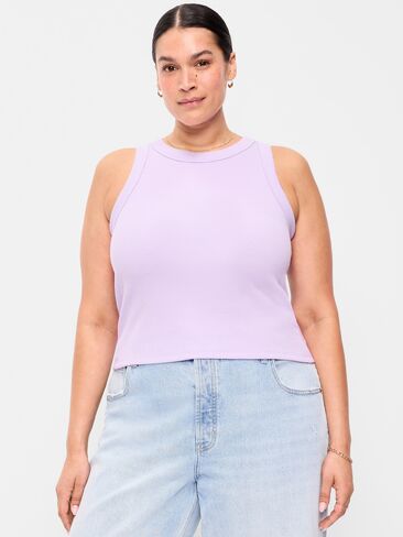Old Navy Snug Crop Tank Top - Fresh Lilac in Kuwait