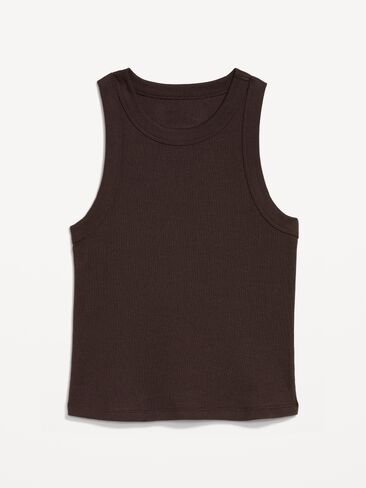 Old Navy Snug Crop Tank Top - BLACK COFFEE in Saudi Arabia