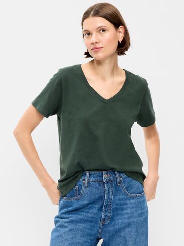 Old Navy EveryWear V-Neck T-Shirt - Dark Bottle in Saudi Arabia