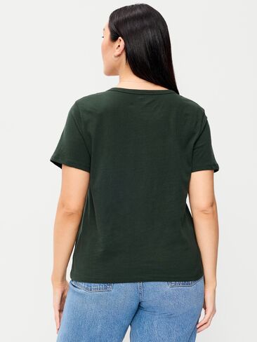 Old Navy EveryWear V-Neck T-Shirt - Dark Bottle in Saudi Arabia