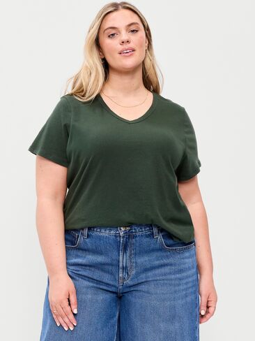 Old Navy EveryWear V-Neck T-Shirt - Dark Bottle in Saudi Arabia