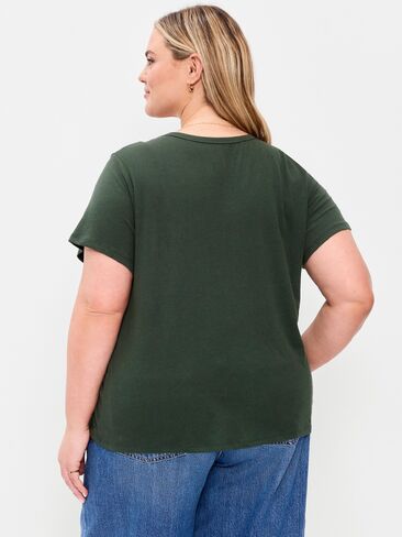 Old Navy EveryWear V-Neck T-Shirt - Dark Bottle in Saudi Arabia