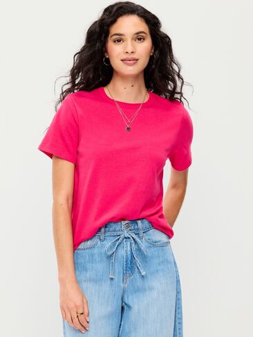 تي شيرت Old Navy EveryWear برقبة دائرية - قرمزي ساطع in Kuwait