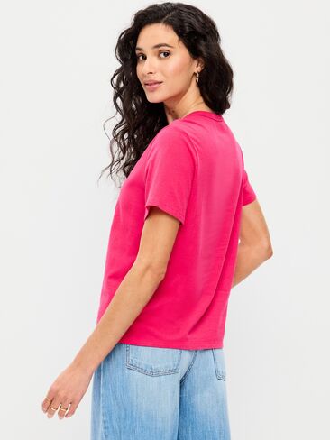 تي شيرت Old Navy EveryWear برقبة دائرية - قرمزي ساطع in Kuwait